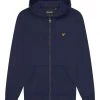 Lyle & Scott Lyle And Scott Navy Plus Size Zip Hoodie